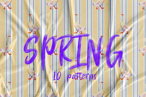 Spring Watercolor Patterns Set