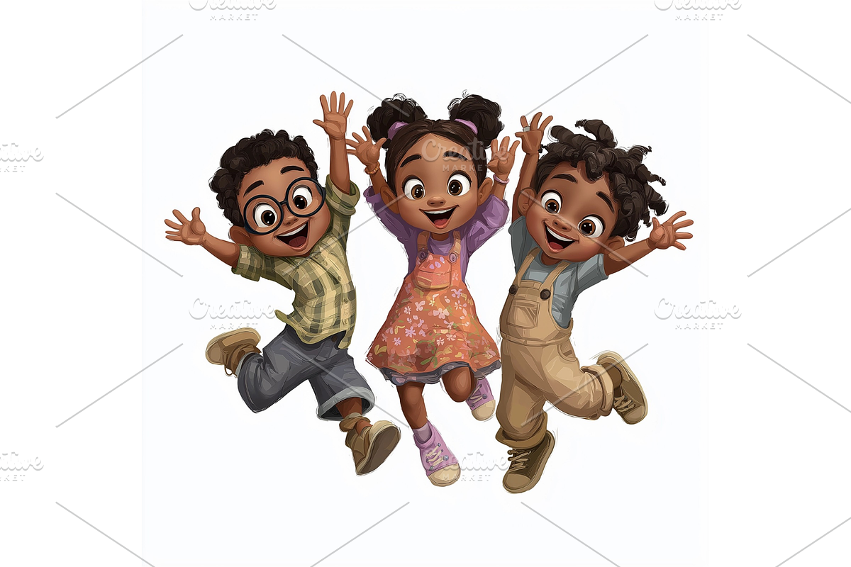 Black Kids Back to School clipart, an Education Illustration by Creative design (Photo 7 of 7)