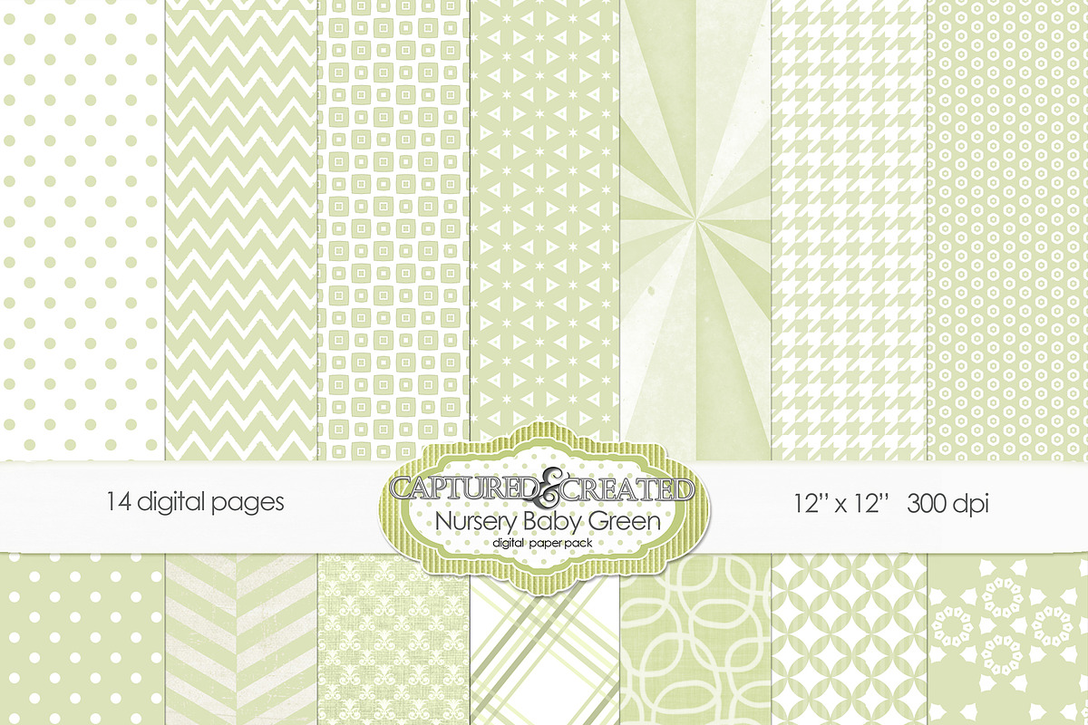 Nursery Baby Green Paper Pack