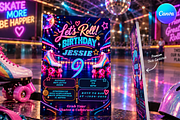 Roller Skating Birthday Invitation, an Invitation Template by InvitingStorys (Thumbnail 4 of 11)