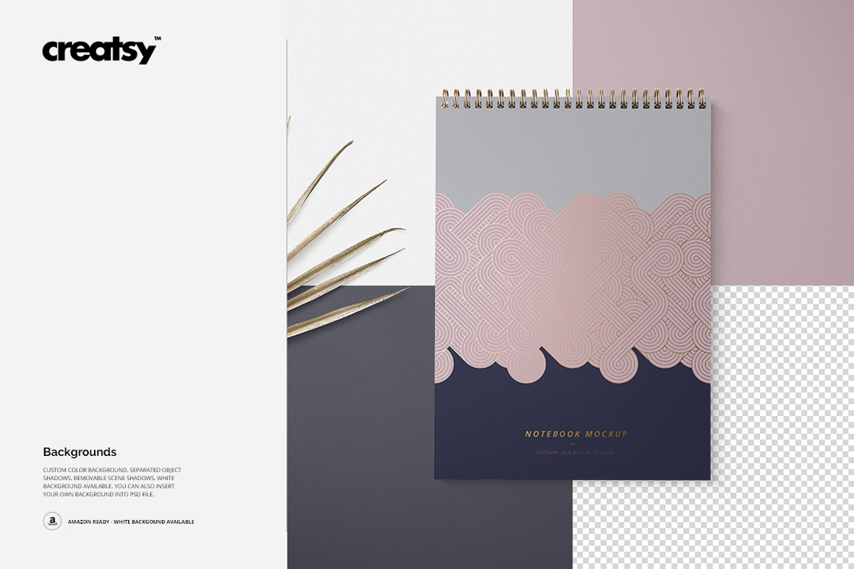 A4 Vertical Spiral Notebook Mockup, a Stationery Template by creatsy5 (Photo 11 of 12)