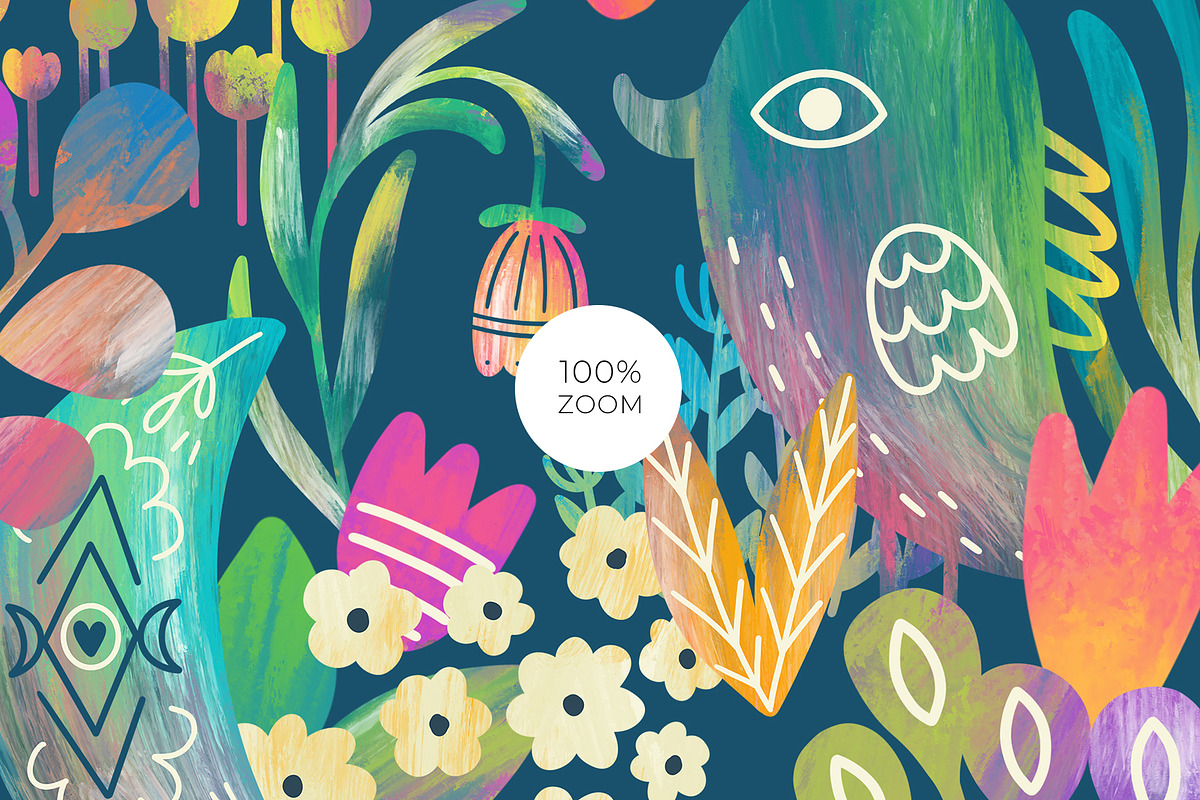 Fairy Garden - Floral Pattern, a Pattern Graphic by Velliniki (Photo 6 of 9)