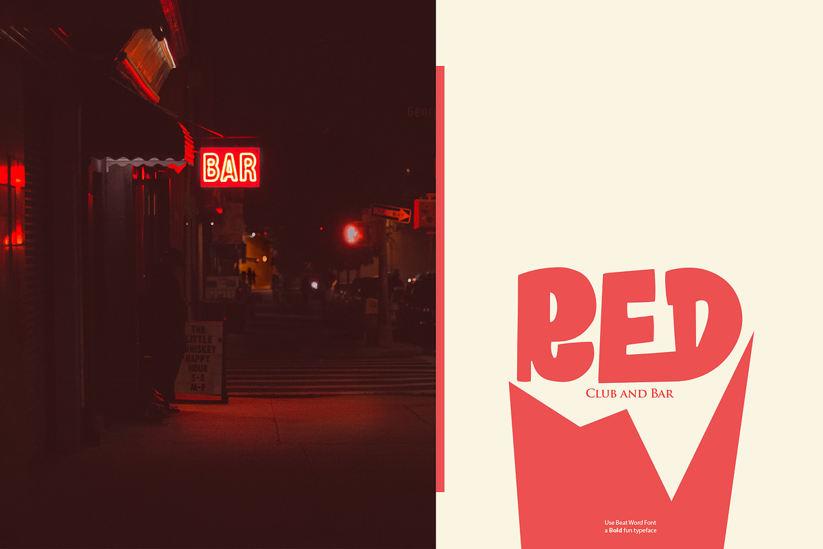 Beat Word | A BOLD fun Display, a Slab Serif Font by D&K Project (Photo 9 of 12)