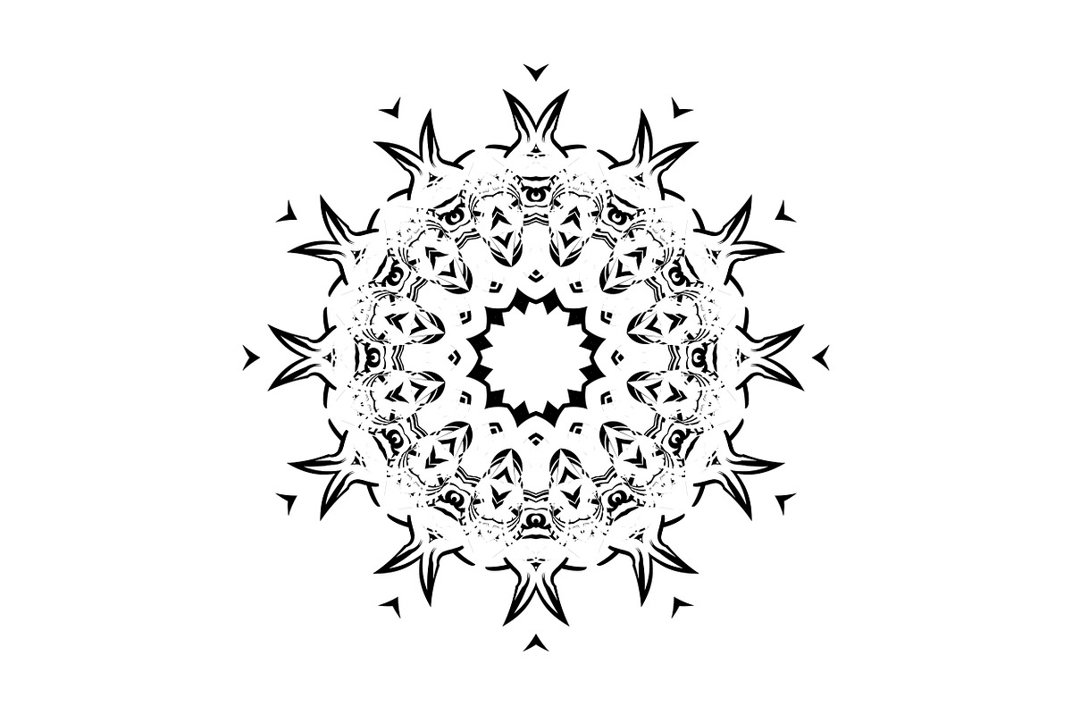 Modern Black and White Mandala Pack, a Decorative Illustration by NJ Himel (Photo 57 of 101)