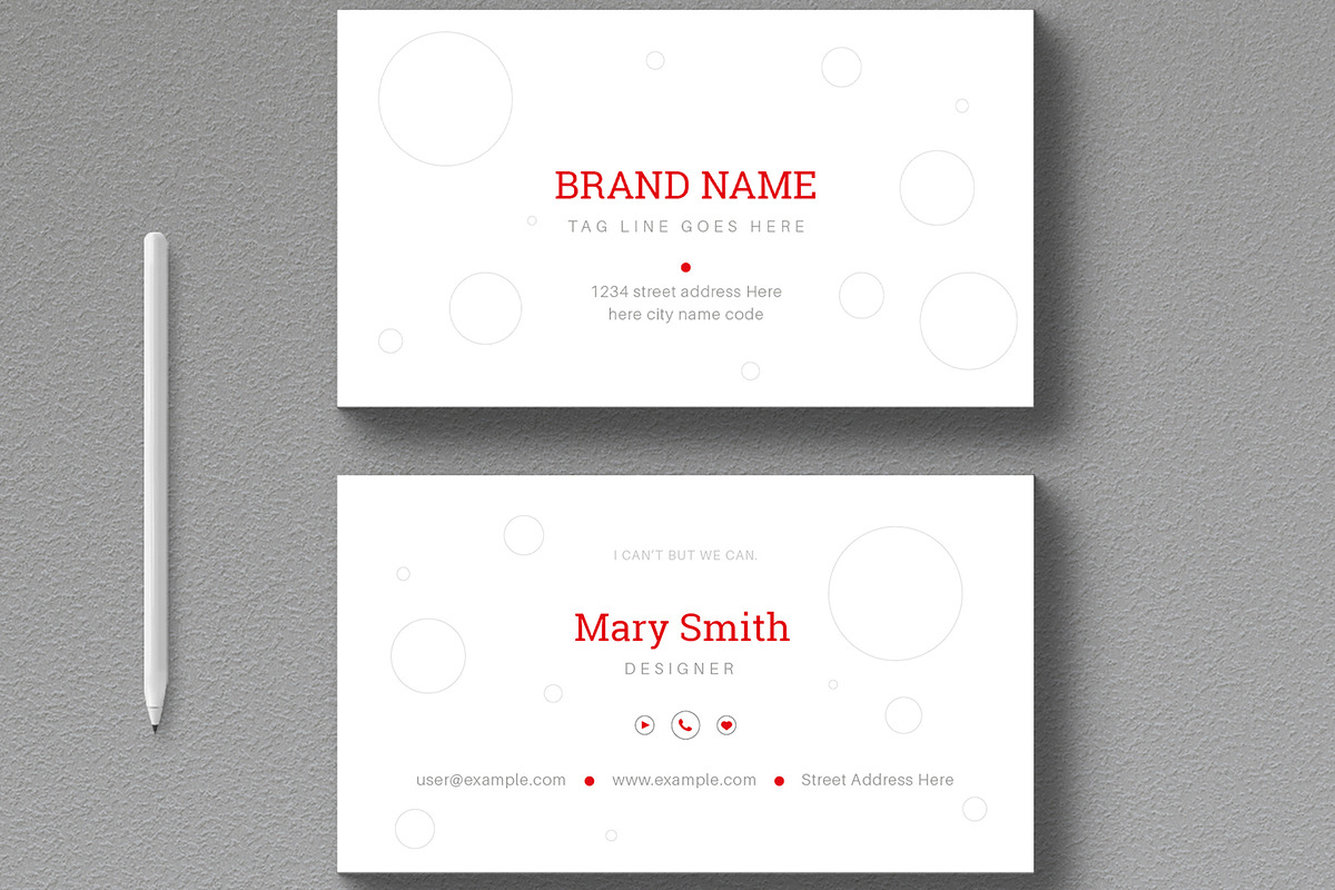Simple Business Card Layout, a Business Card Template by MightyDesign (Photo 2 of 5)