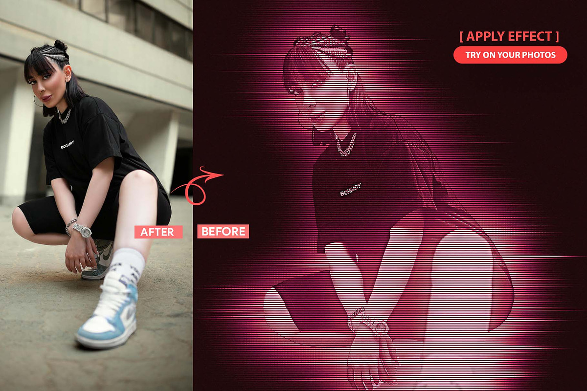 Hologram Gothic Photoshop Action, an Action Add-On by MRI STUDIO (Photo 3 of 16)