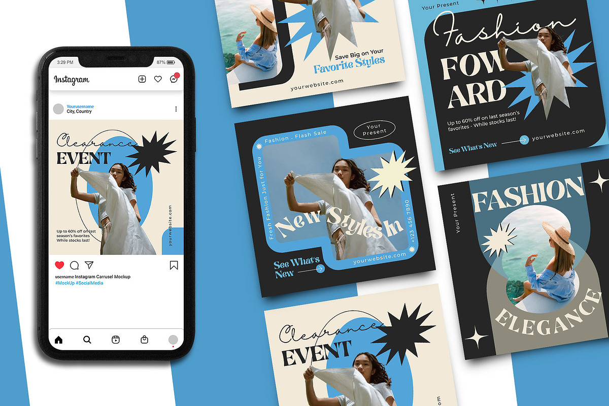 Fashion Instagram Post Template, a Social Media Template by Artnivora.Std