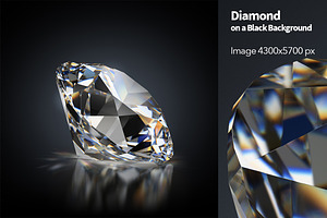 Diamond on a Black Background