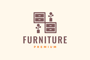 drawer furniture interior logo, a Branding & Logo Template by devastd