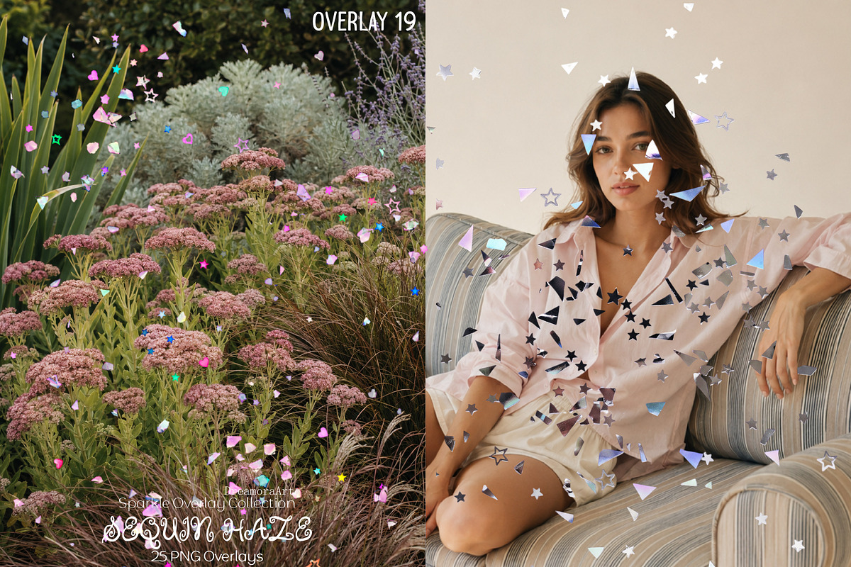 Sequin Haze: Sparkle PNG Overlays, a Texture Graphic by DreamoraArt (Photo 5 of 17)
