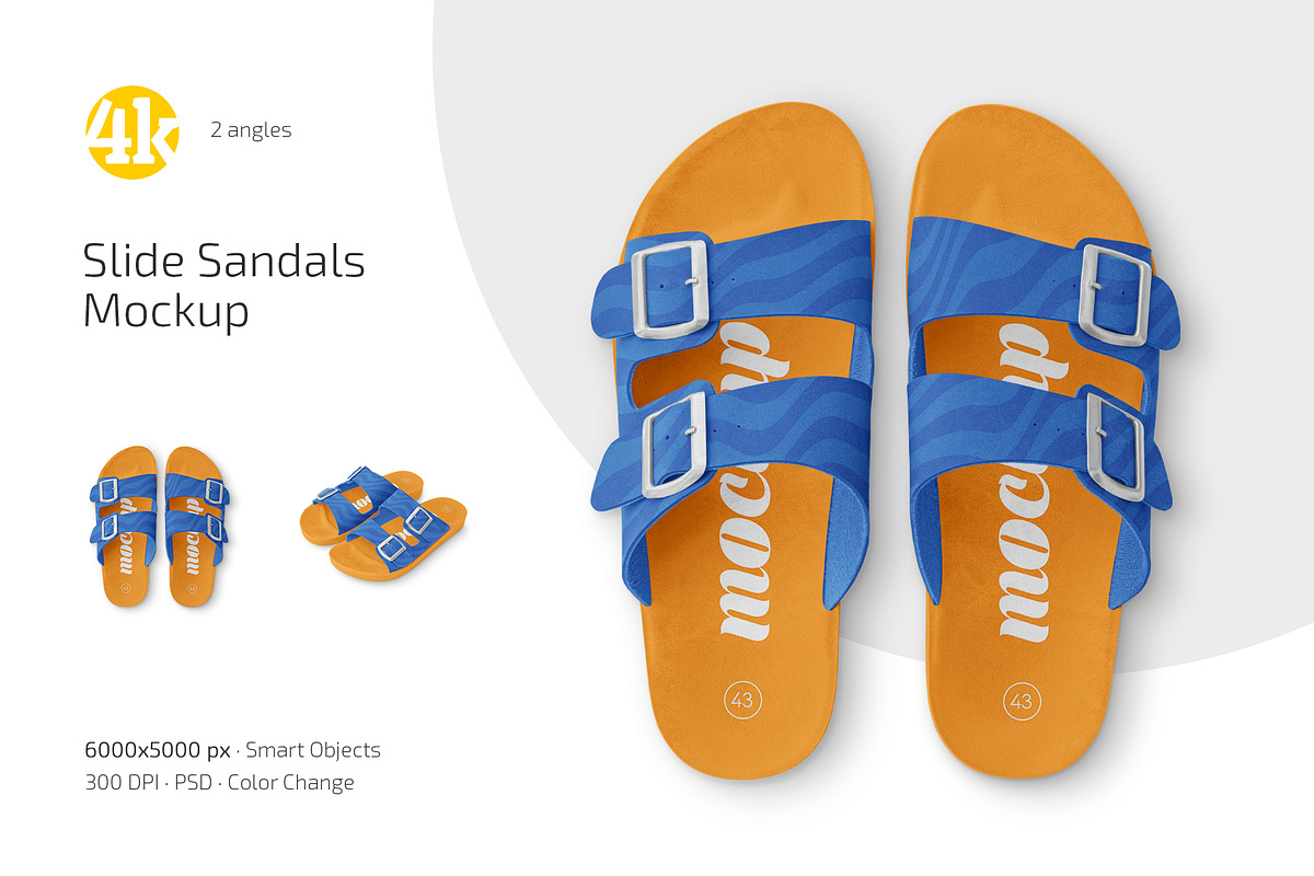 Slide Sandals Mockup Set, a Bottom Mockup by Country4k (Photo 1 of 4)