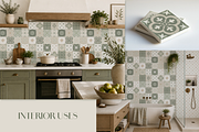 Sage Green Tiles Collection, a Decorative Illustration by Liliia Polos Illustration (Thumbnail 3 of 8)