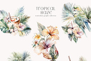 Tropical Haze Watercolor Clipart Set, an Object Illustration by Twigs and Twine (Thumbnail 3 of 9)
