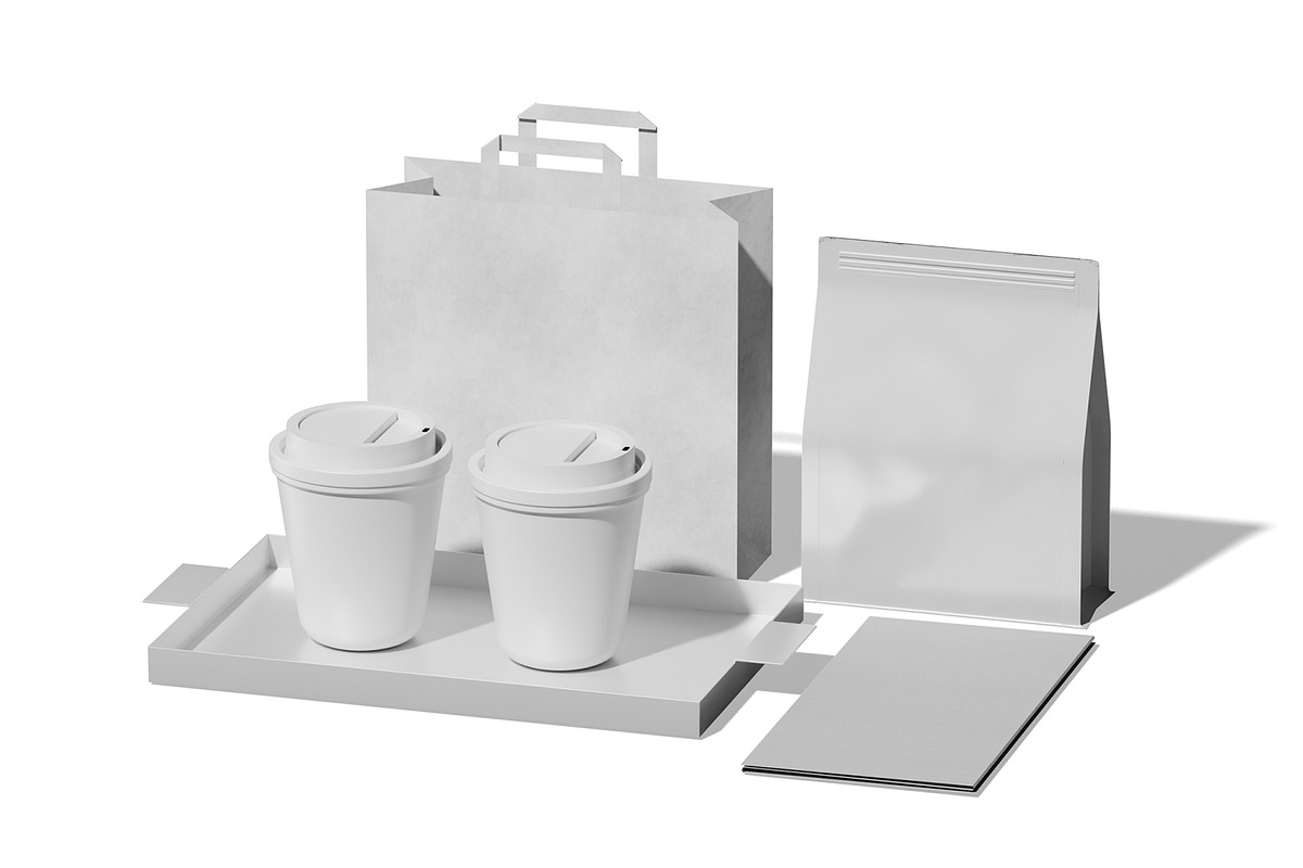 Cafe & Coffeeshop Branding Mockup, a Packaging Mockup by Unerispace (Photo 4 of 5)