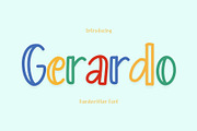 Gerardo is a cute handwritten font, a Handwritten Font by Brown Cupple (Thumbnail 1 of 5)