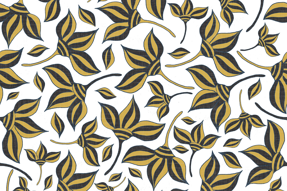 Vintage Abstract Flowers, a Decorative Illustration by Cesar Torres