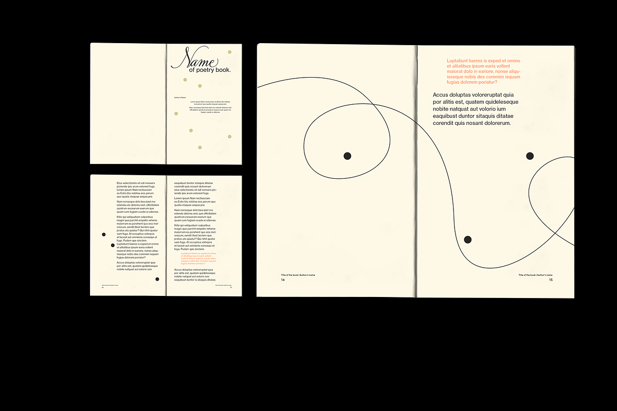Line Art Poetry Book InDesign 5”x8, a Magazine Template by an-arketype studio. (Photo 3 of 5)