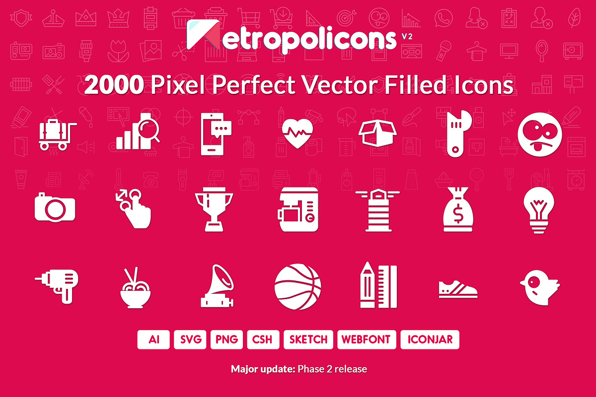 2000 Filled Icons Set Metropolicons