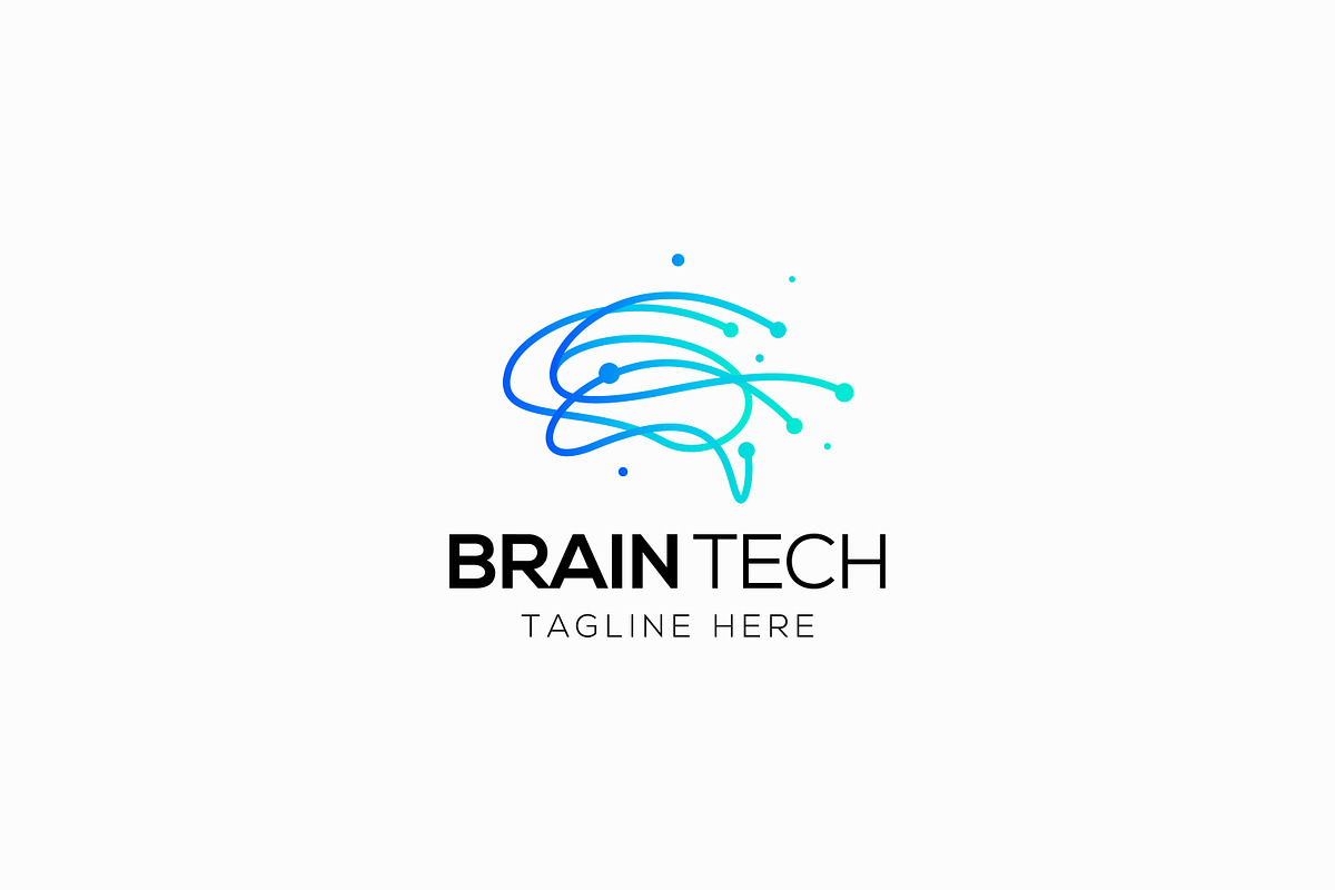 Neural Network Brain Technology Logo, a Branding & Logo Template by Signatoro (Photo 1 of 2)