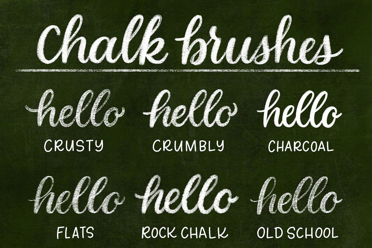 Chalkboard lettering brushes, a Brush Add-On by Alexis Gentry (Photo 2 of 3)