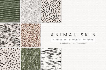 ANIMAL SKIN watercolor patterns