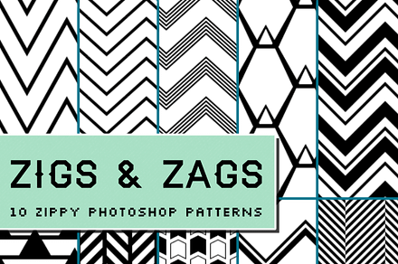 Zigs and Zags: photoshop patterns