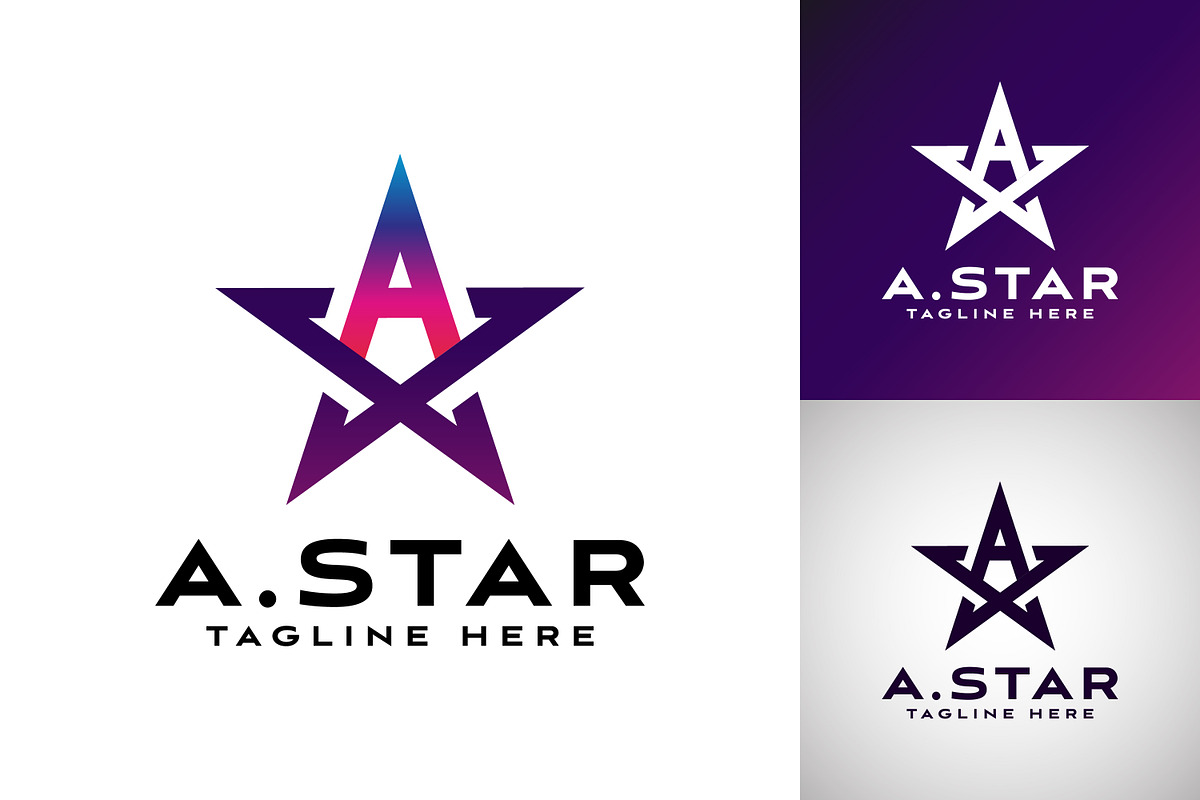 Modern logo design of a star, a Branding & Logo Template by Saba Vector