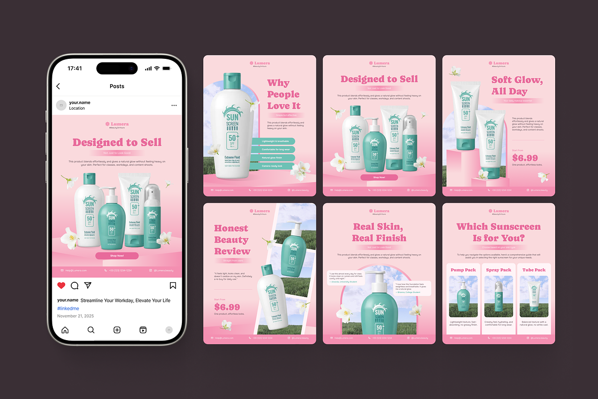 Lumera-Beauty Essential Social Media, a Social Media Template by SLAB! Design (Photo 2 of 8)