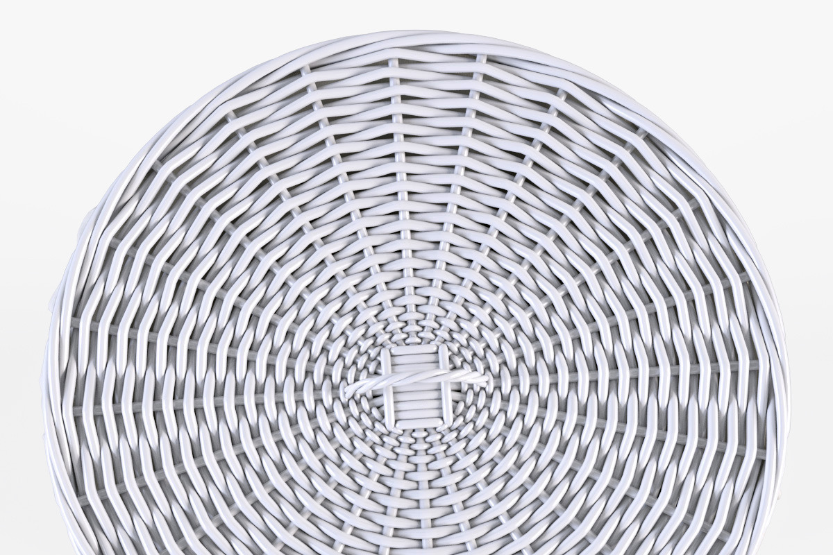 Wicker Laundry Basket 03 White, an Object 3D Model by Markelos (Photo 5 of 12)