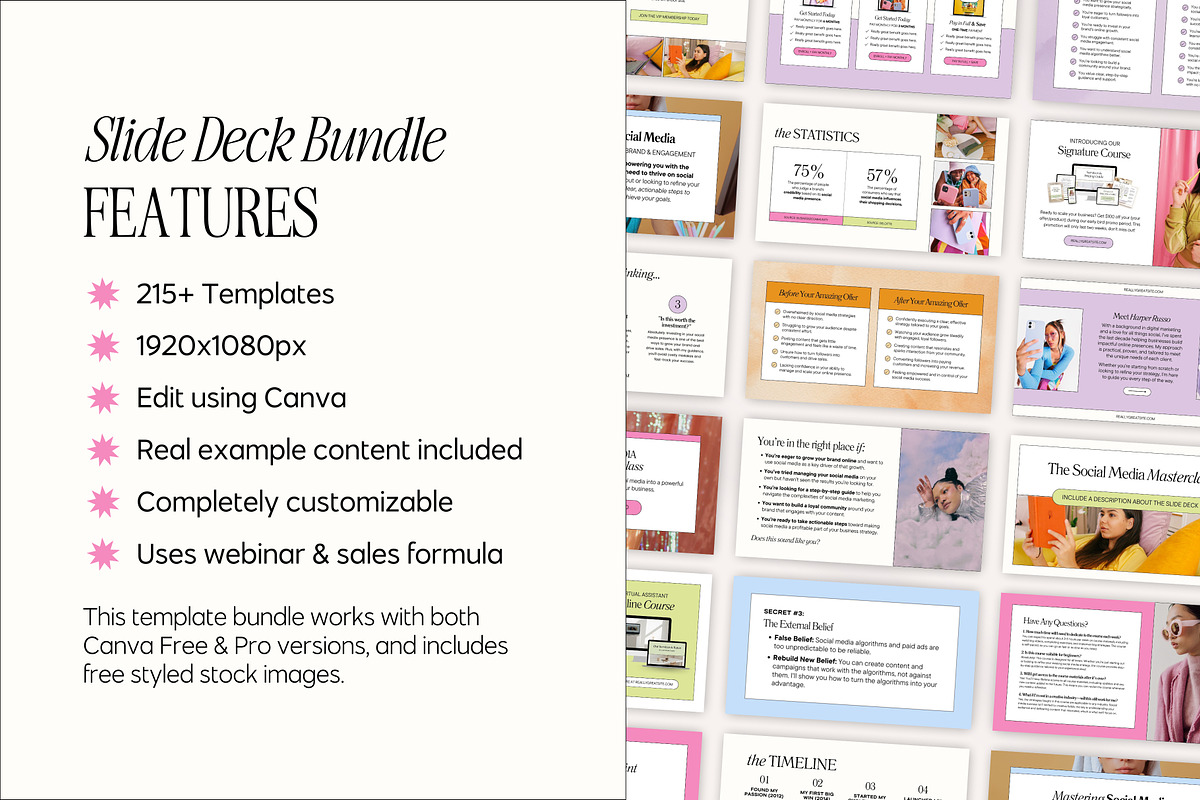 Slide Deck & Webinar Canva Bundle, a Presentation Template by Fallon Gerst (Photo 2 of 20)