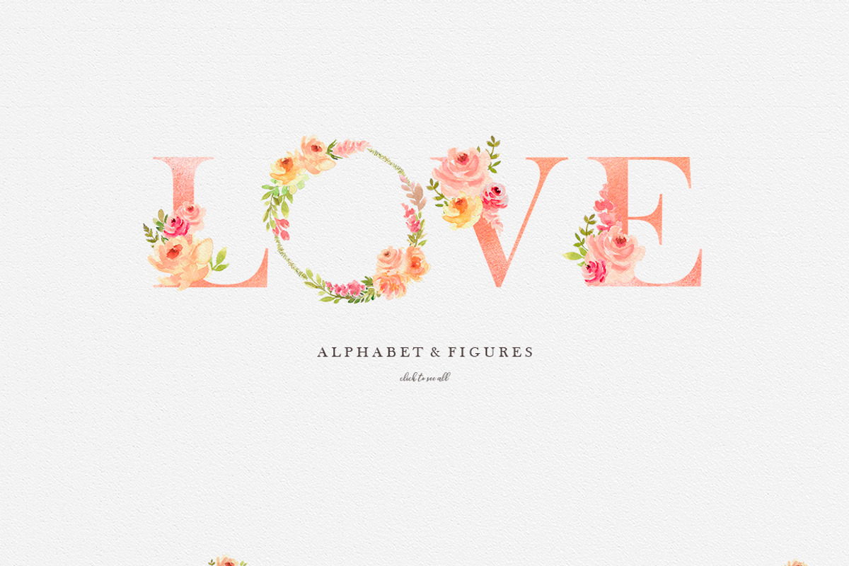 LOVE wedding  floral collection, an Object Graphic by DigitalDream (Photo 6 of 14)