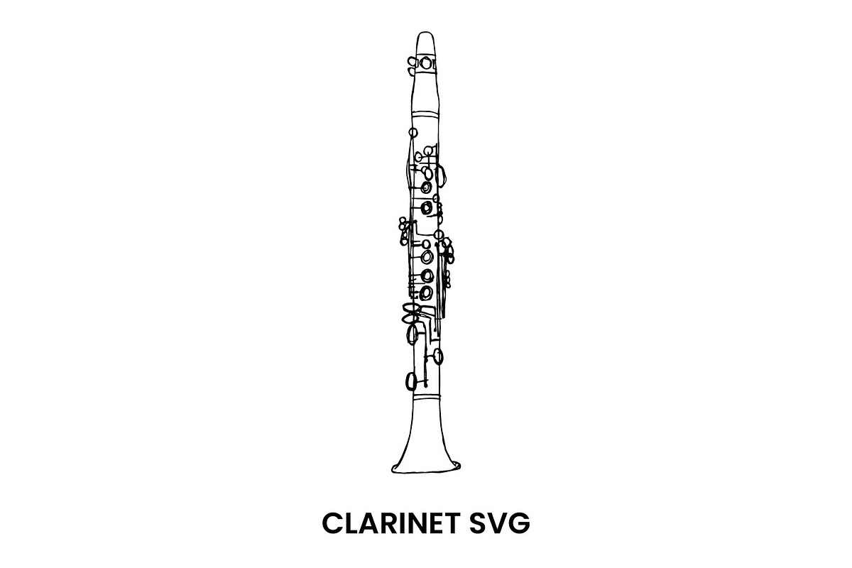 Clarinet Sketch SVG, a Graphic by PinkHouseCollection (Photo 1 of 3)