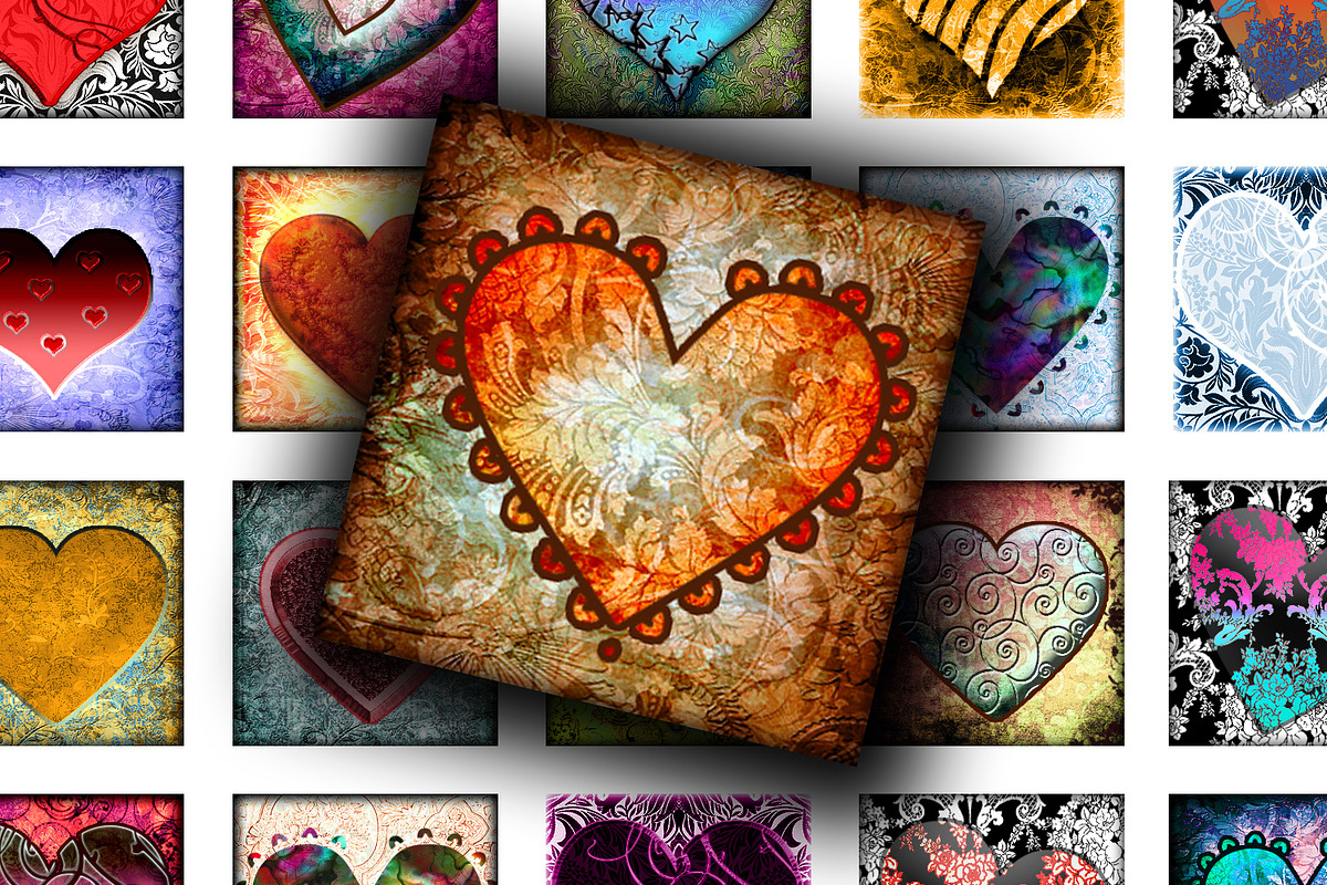 Digital Collage Shee Graceful Hearts, a Print Template by Kseniya-Omega (Photo 3 of 3)
