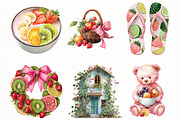 Watercolor Summer Vibe Clipart, an Illustration by Designworld (Thumbnail 4 of 6)