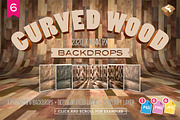 6 Curved Wood Backdrops, a Texture Graphic by Fresh Design Elements (Thumbnail 5 of 5)
