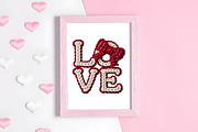 Faux Knitted Valentines Day Love PNG, an Illustration by CraftArtStudio (Thumbnail 4 of 4)
