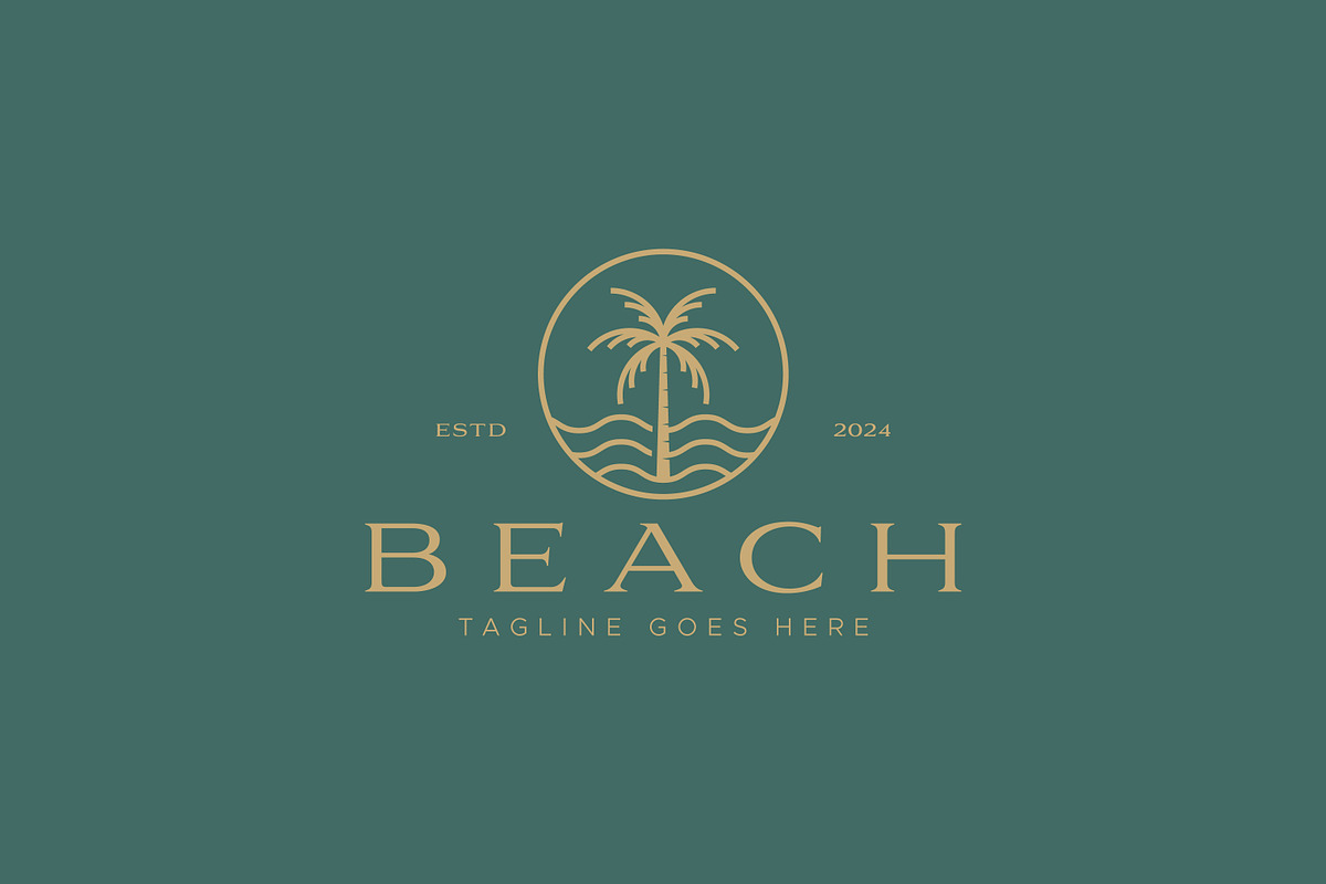 Beach Palm Tree Logo Illustration, a Branding & Logo Template by Signatoro (Photo 1 of 2)