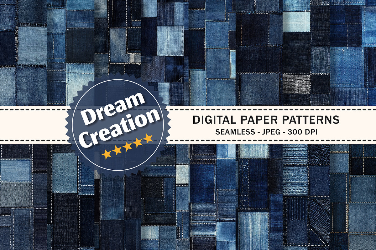 Blue Denim Fabric Texture Pattern, a Texture Graphic by Dream Creation (Photo 1 of 4)