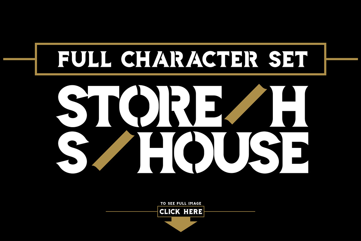 Storehouse Font + Vector shapes preview 2