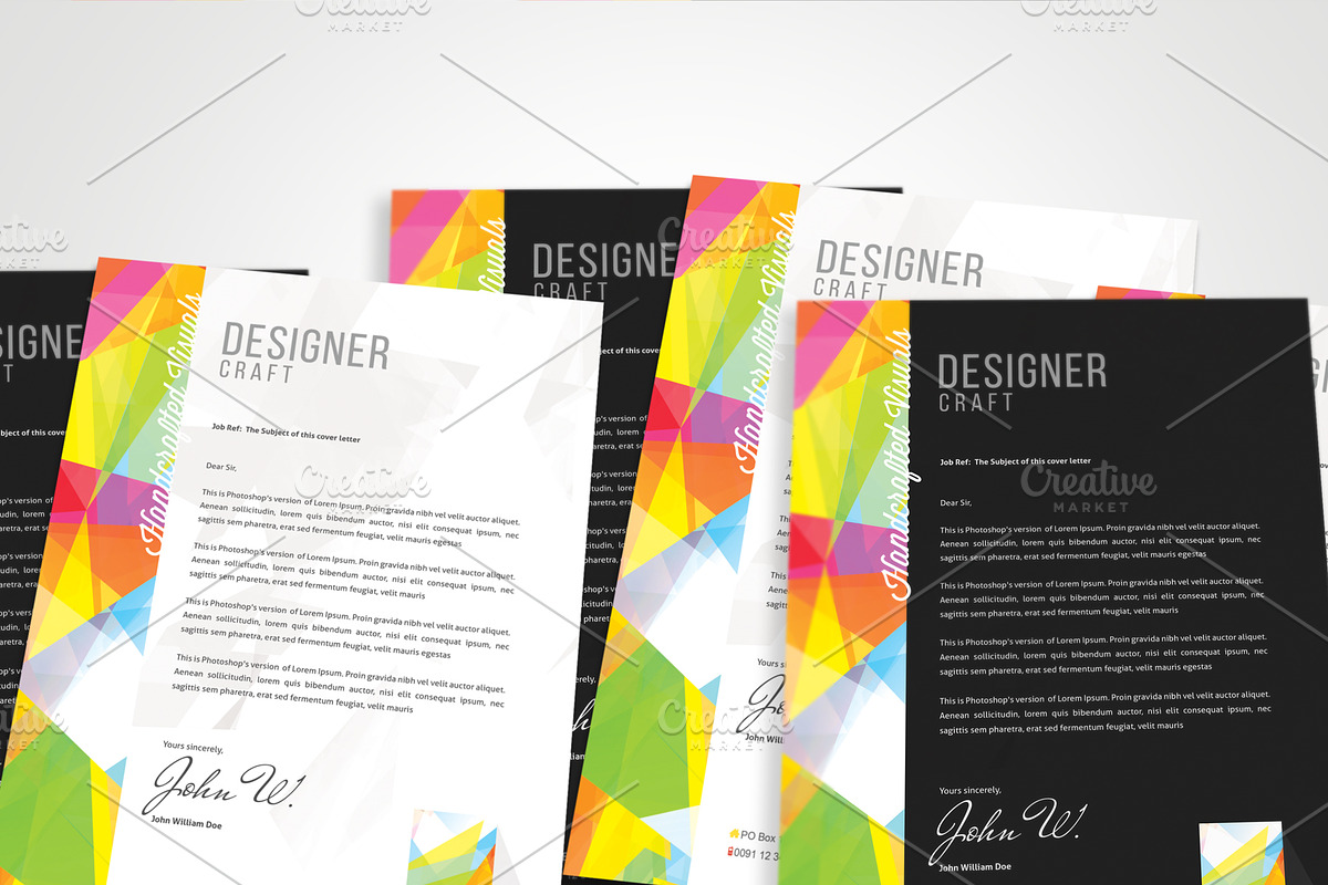 Design Agency Designer Letterhead, a Stationery Template by PremadePixels.com (Photo 1 of 3)