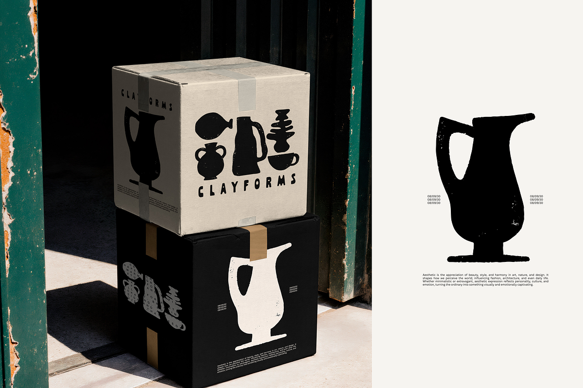 Clayforms: 50 Textured Pottery Forms, an Object Illustration by Veyla (Photo 5 of 12)