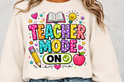 Teacher Mode On Sublimation PNG, a Seasonal Illustration by Canvas Craft (Thumbnail 1 of 5)