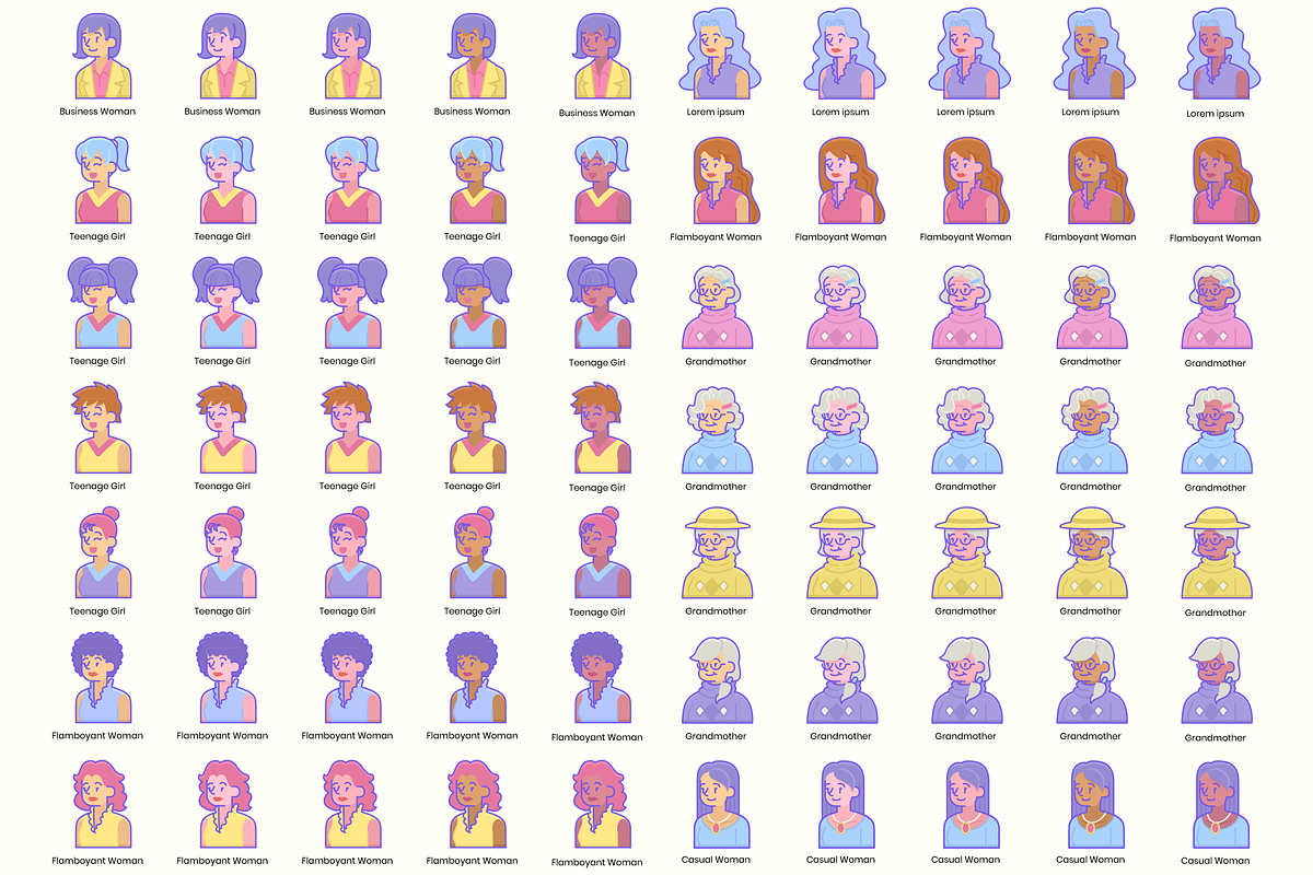 795 Diversity Avatars, an Outline Icon by Flat Icons (Photo 3 of 15)