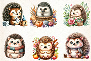 Watercolor Hedgehog Sublimation Clip, an Illustration by DreamCafeArt (Thumbnail 4 of 7)