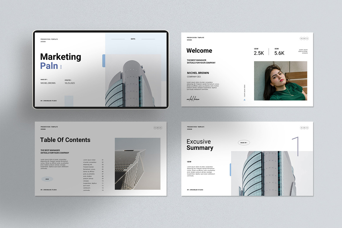 Marketing Plan Presentation Template, a Presentation Template by Dream-Lab (Photo 2 of 8)