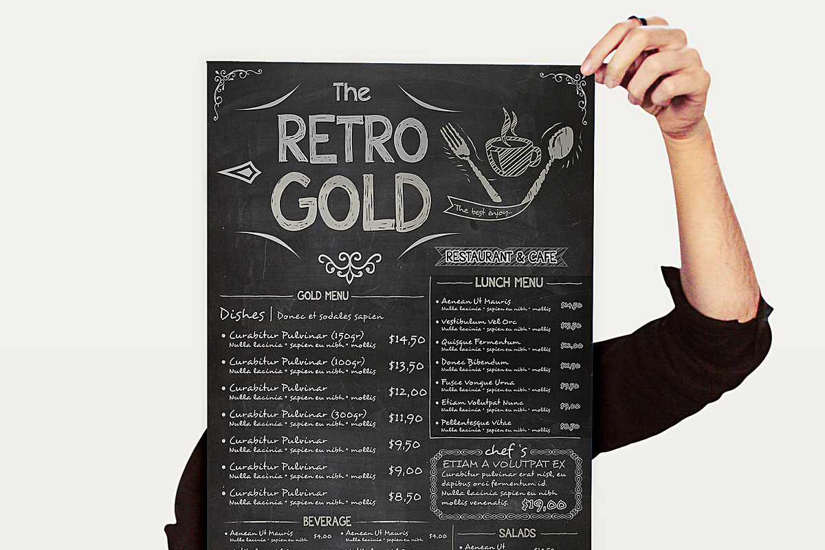 Retro Cafe & Restaurant Menu Pack, a Brochure Template by fatihakdemir (Photo 3 of 5)