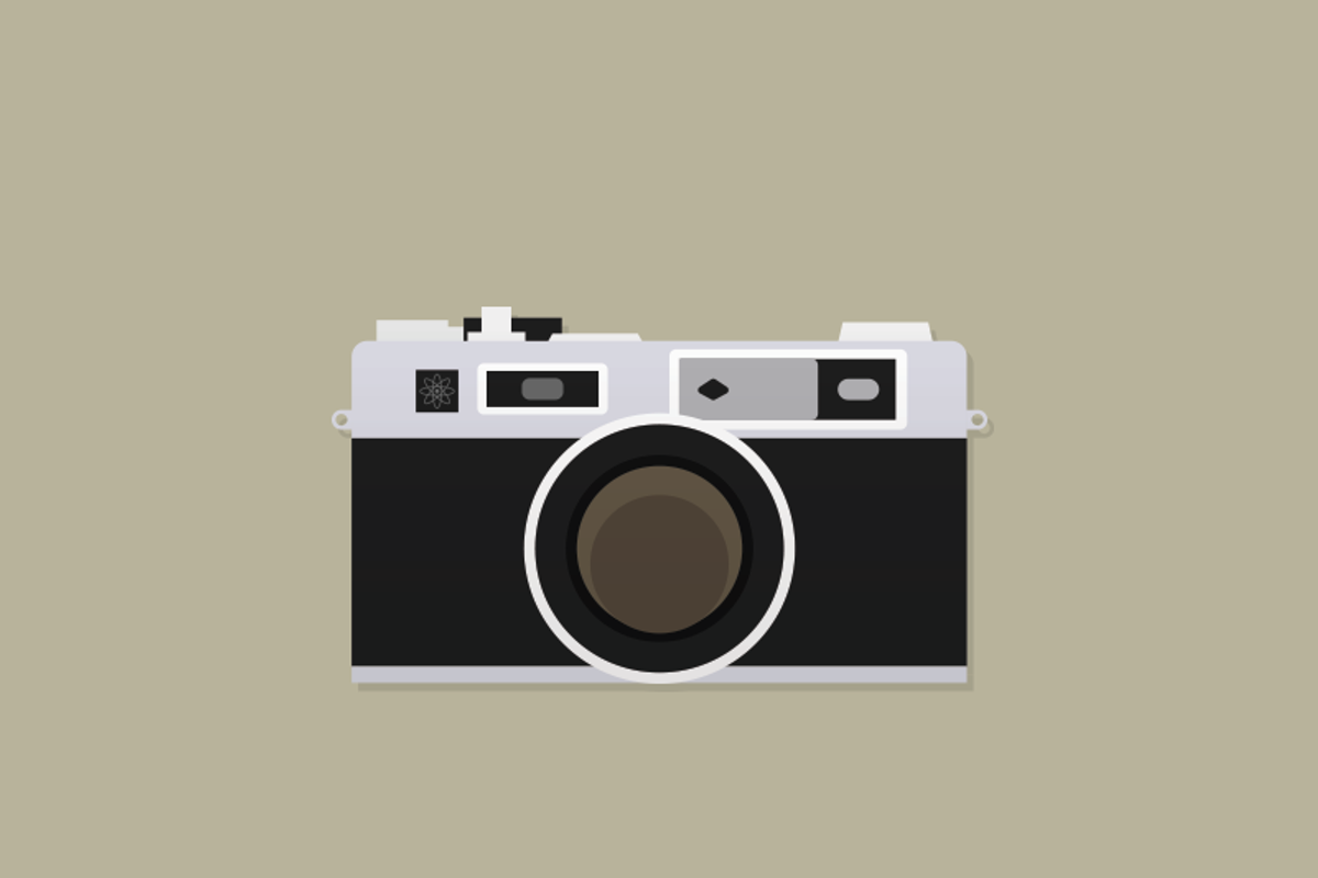 Vintage Rangefinder Camera, an Illustration by JD Creative