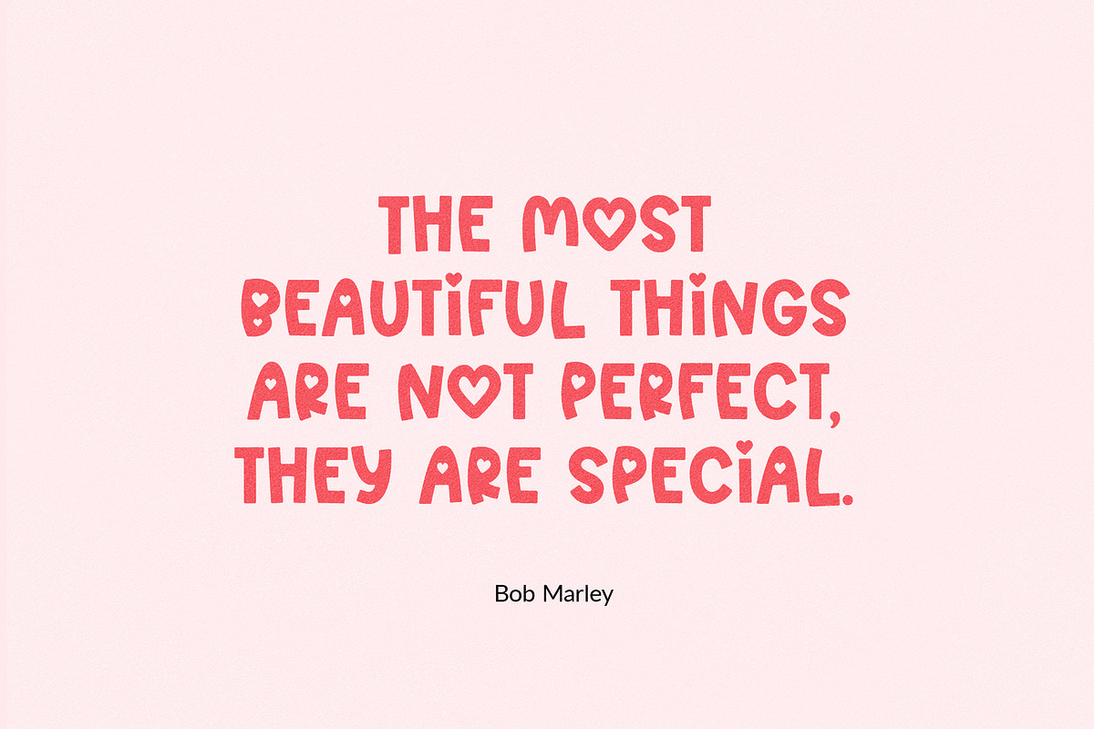Pink Love - All Caps Heart Font, a Sans Serif Font by Kaya Fonts (Photo 4 of 20)