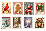 Christmas Postage Stamps, an Illustration by Designworld (Thumbnail 3 of 5)