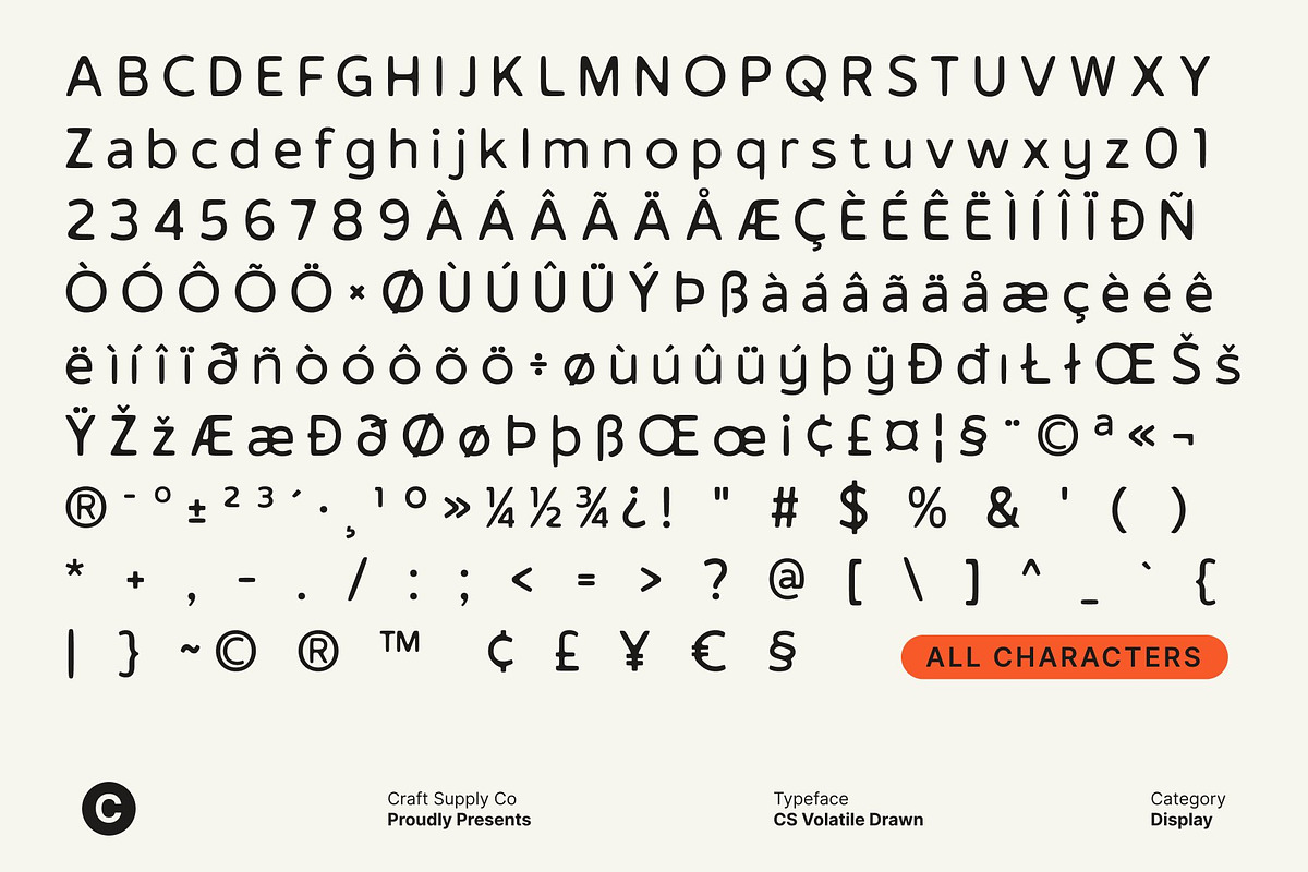 CS Volatile Drawn, a Sans Serif Font by Craft Supply Co. (Photo 8 of 8)